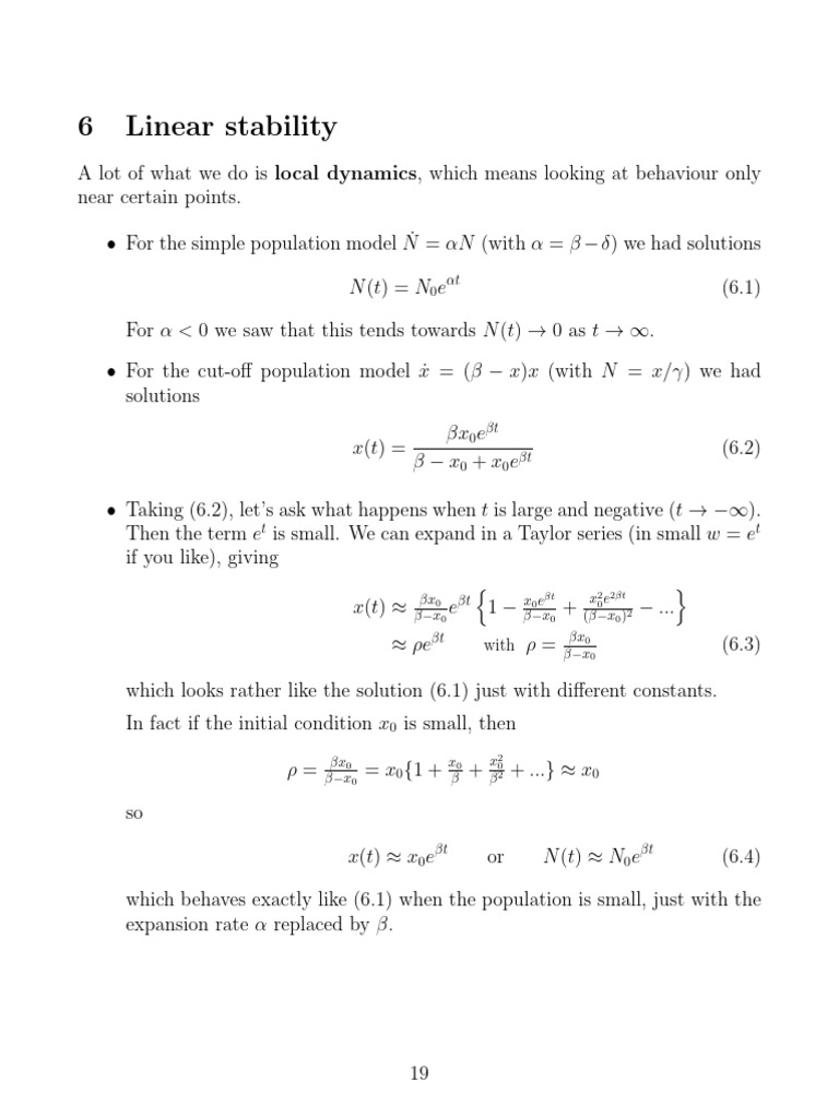 2-Stability,equilibria | PDF | Eigenvalues And Eigenvectors | Applied ...