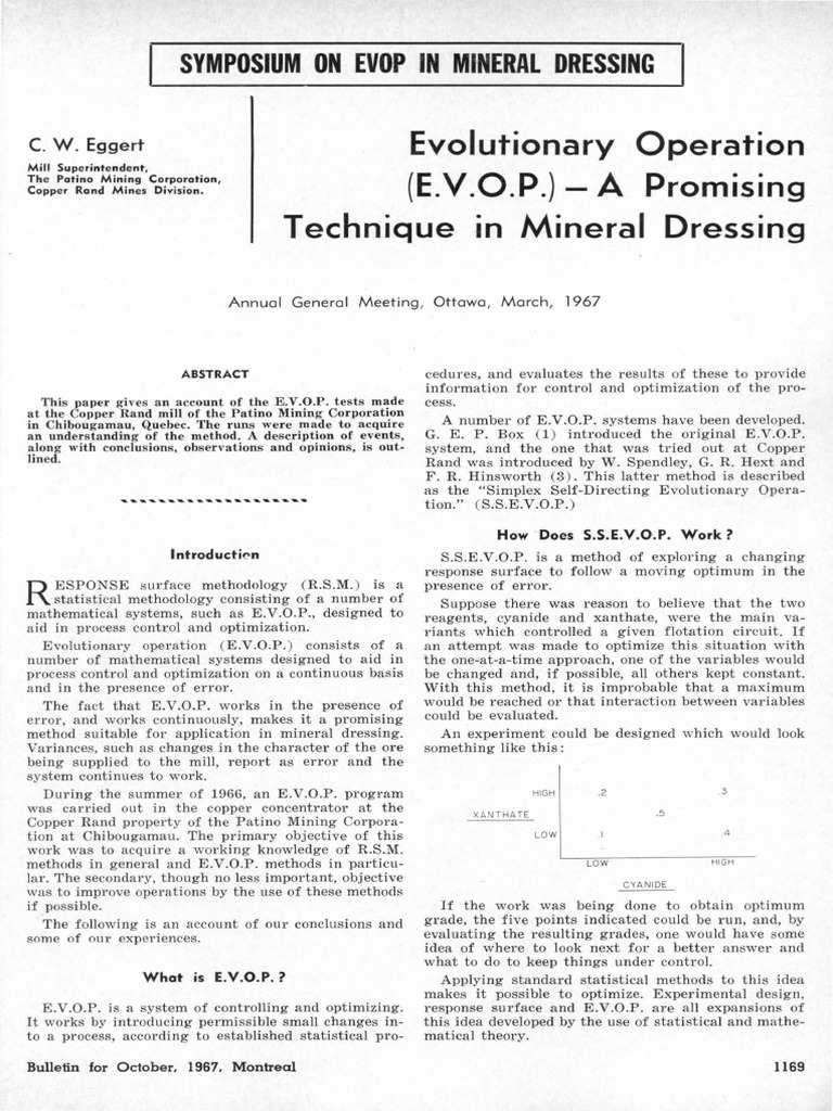 Evop in Mineral Dressing | PDF | Contour Line | Mathematical Optimization