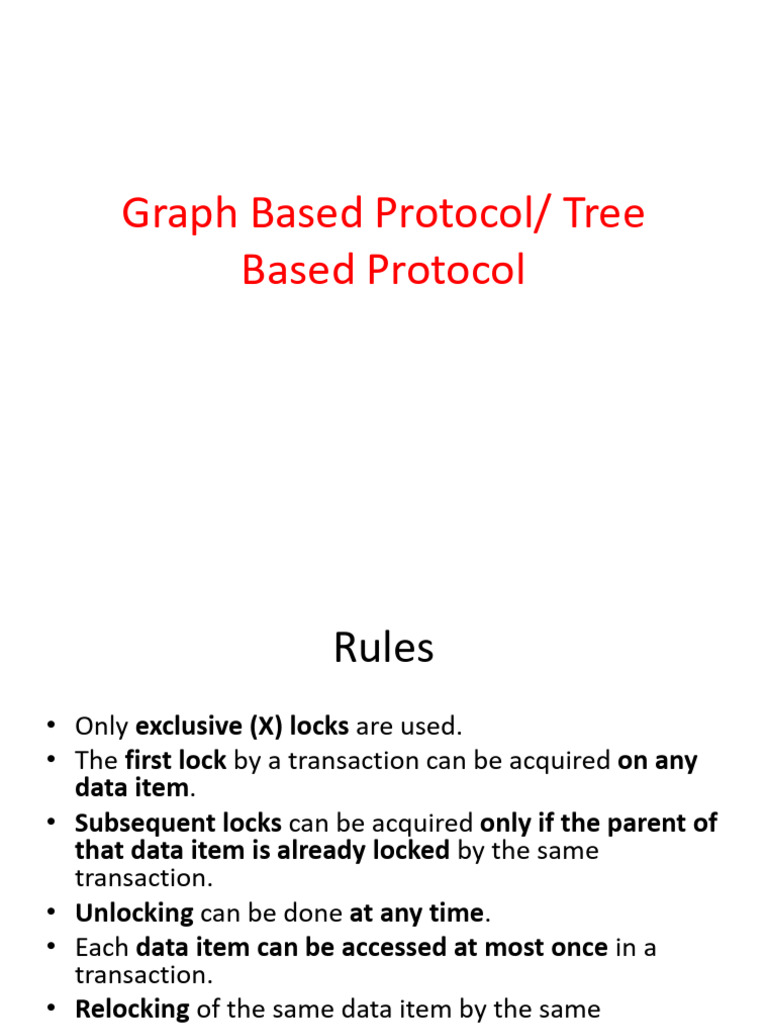 Graph Based Protocol or Tree Based Protocol | PDF