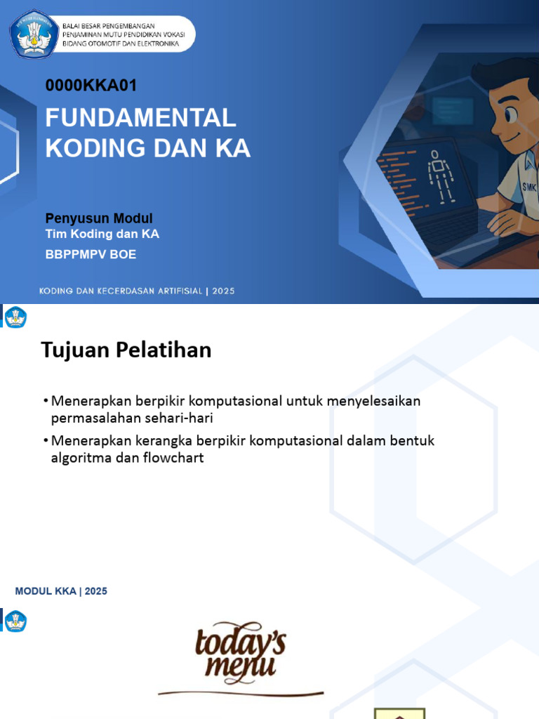 Algoritma dan Flowchart Koding KKA 2025 | PDF