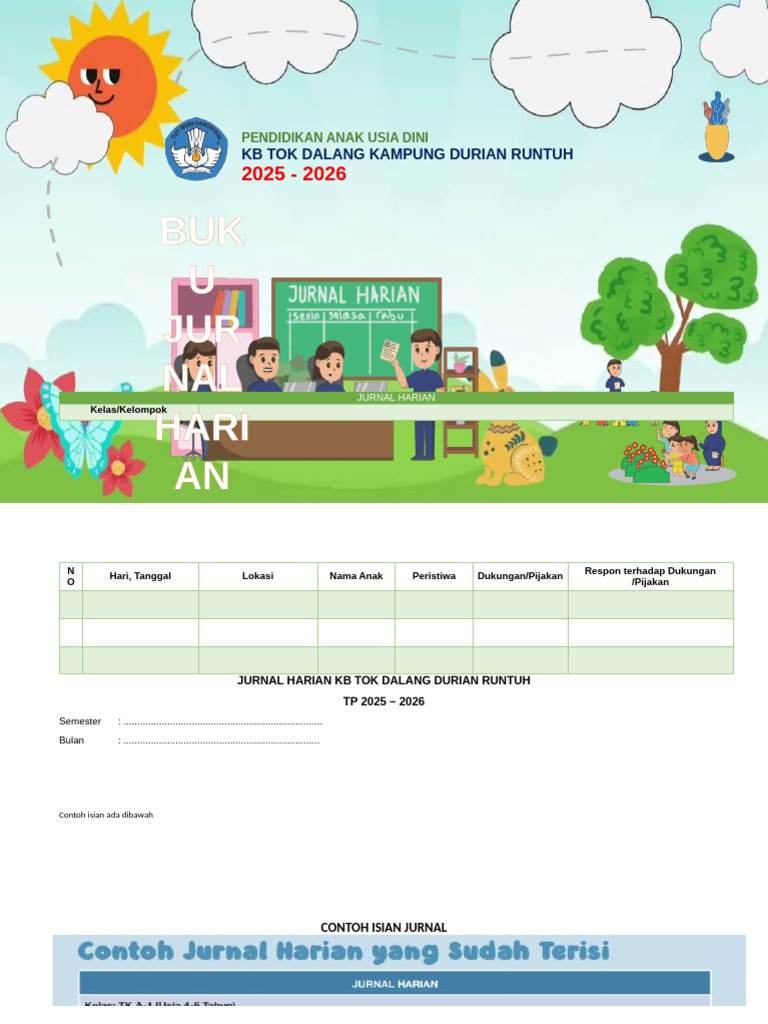 Jurnal Harian Pendidikan Anak Usia Dini | PDF