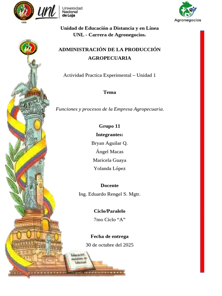 Ape - U1 - Admin - Prod.agrop. - Grupo 11 | PDF | Business | Gestión de ...