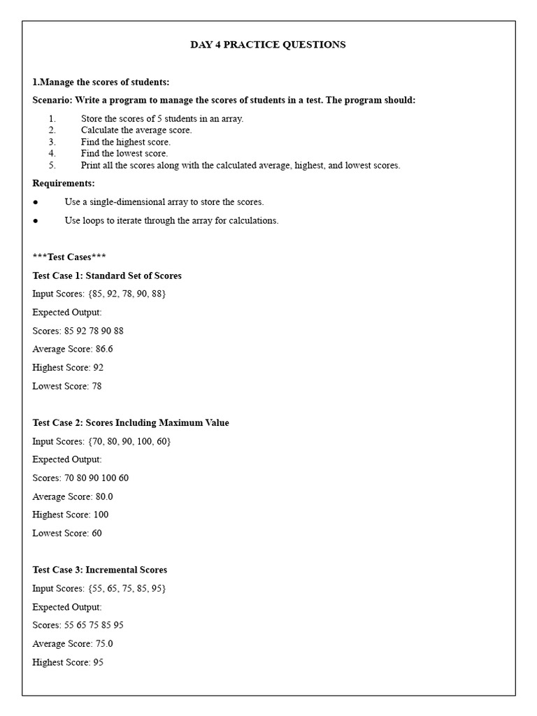 Student Score and Name Management Program | PDF | Weighted Arithmetic ...