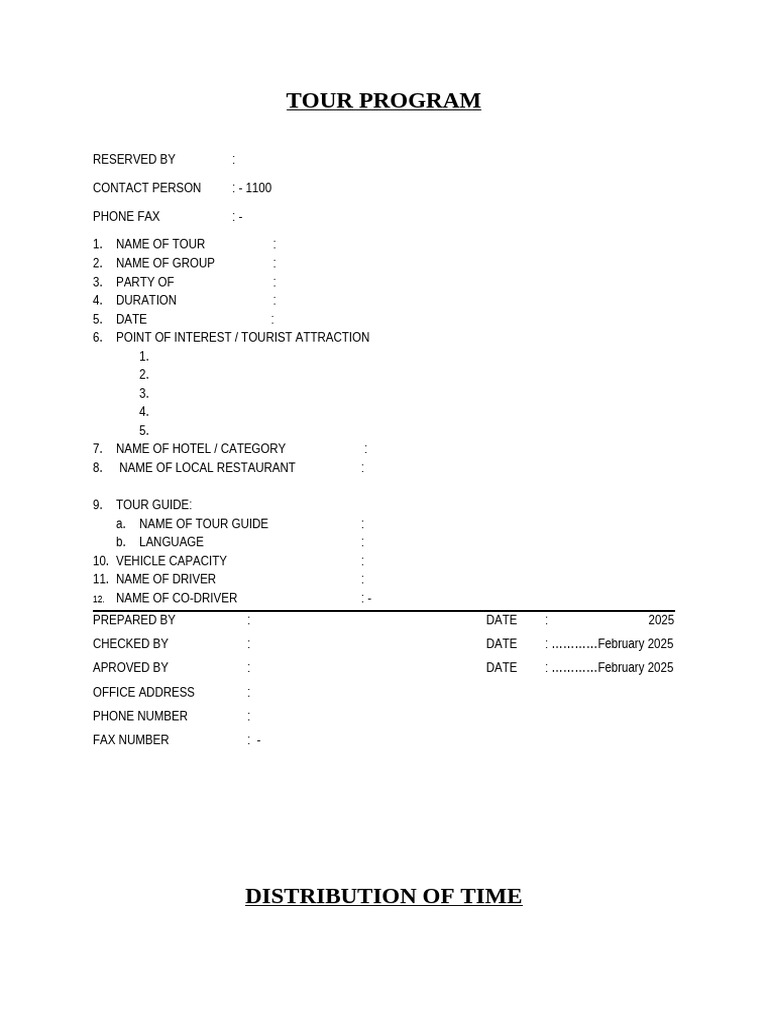 Tour Program Itinerary and Costing Guide | PDF | Chess Openings | Chess