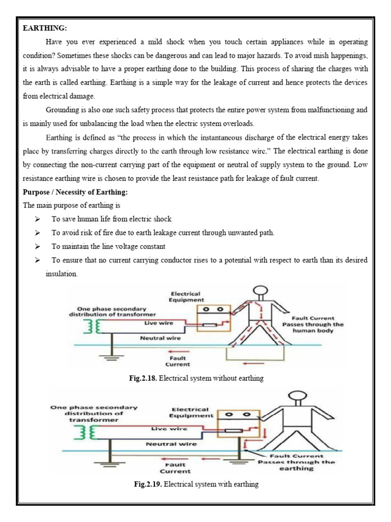 Importance and Methods of Electrical Earthing | PDF | Electrical Wiring ...