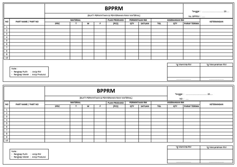 Rencana Produksi dan Pengiriman RM | PDF