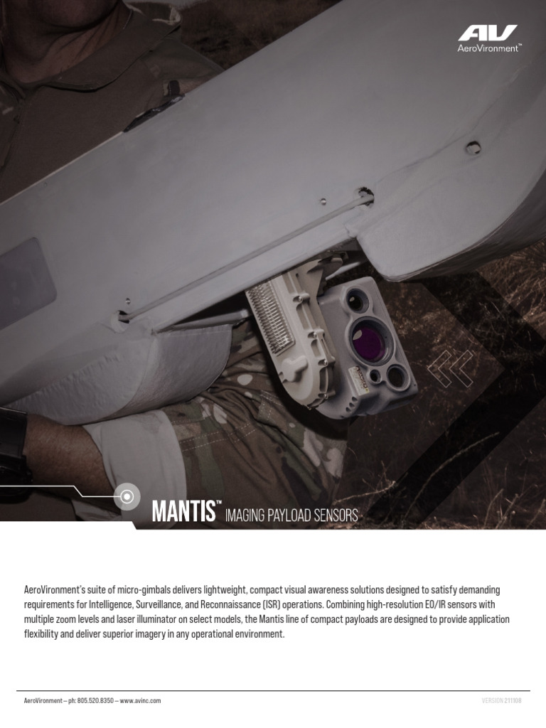 AeroVironment Mantis Micro-Gimbals Overview | PDF