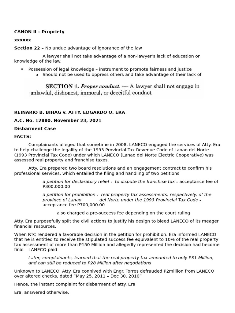 Canon II Section 22 - 024817 | PDF | Lawyer | Taxes