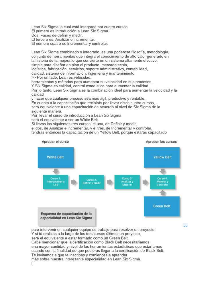 Cursos de Lean Six Sigma: Mejora Continua | PDF | Six Sigma | Economias