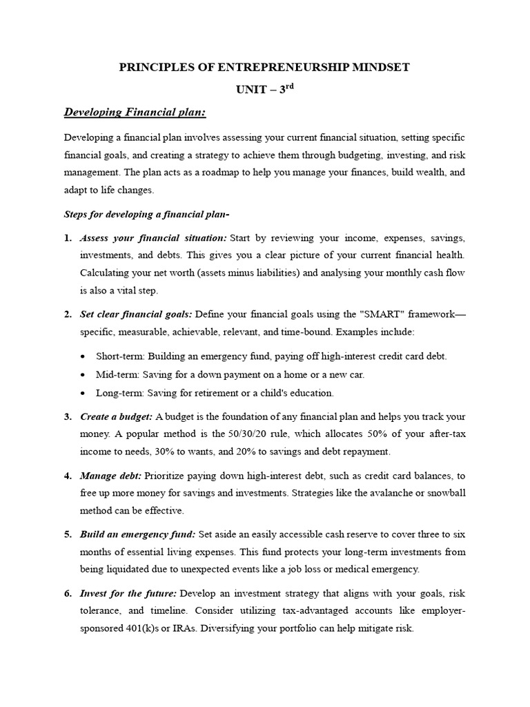 Financial Planning Essentials Guide | PDF | Debt | Expense