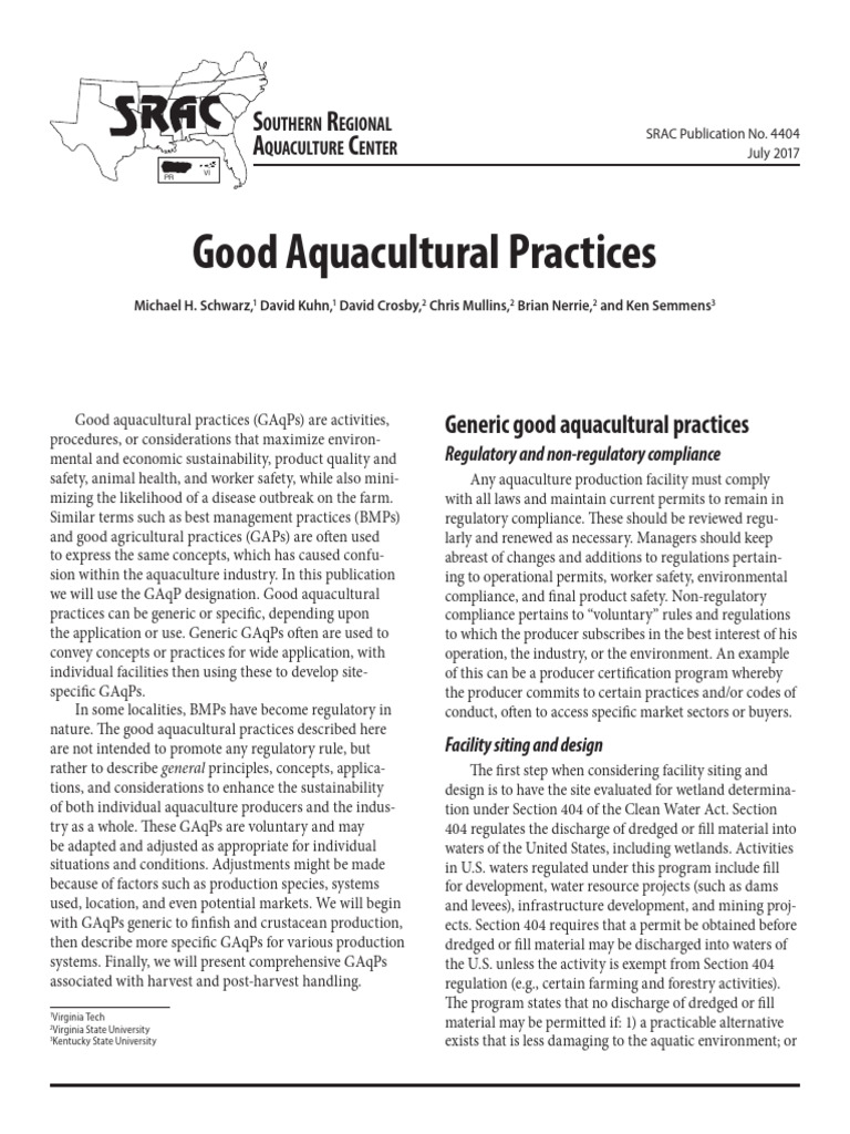 Essential Good Aquacultural Practices | PDF | Aquaponics | Water
