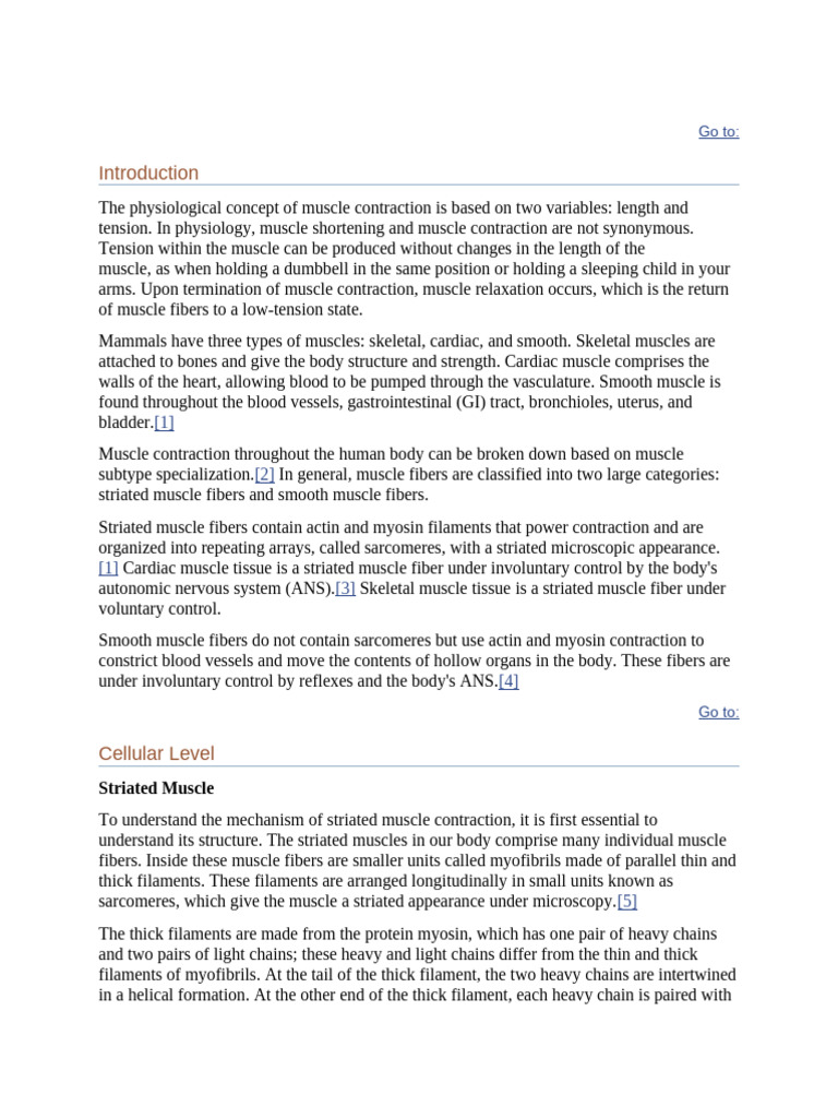 Muscle Contraction Mechanisms Explained | PDF | Muscle Contraction ...