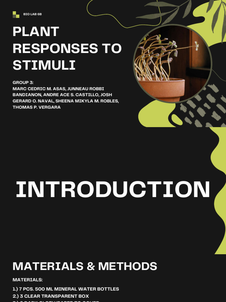 Plant Responses to Environmental Stimuli | PDF | Seed | Plants