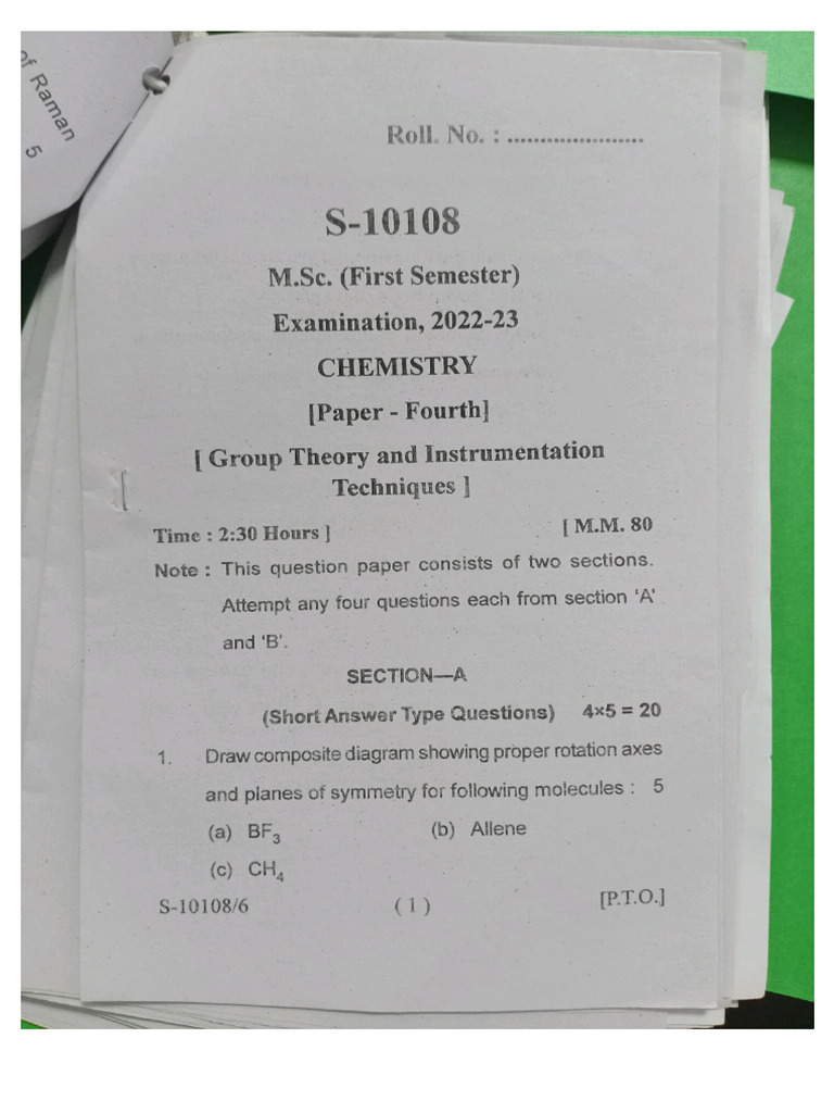 Previous Exam Paper | PDF