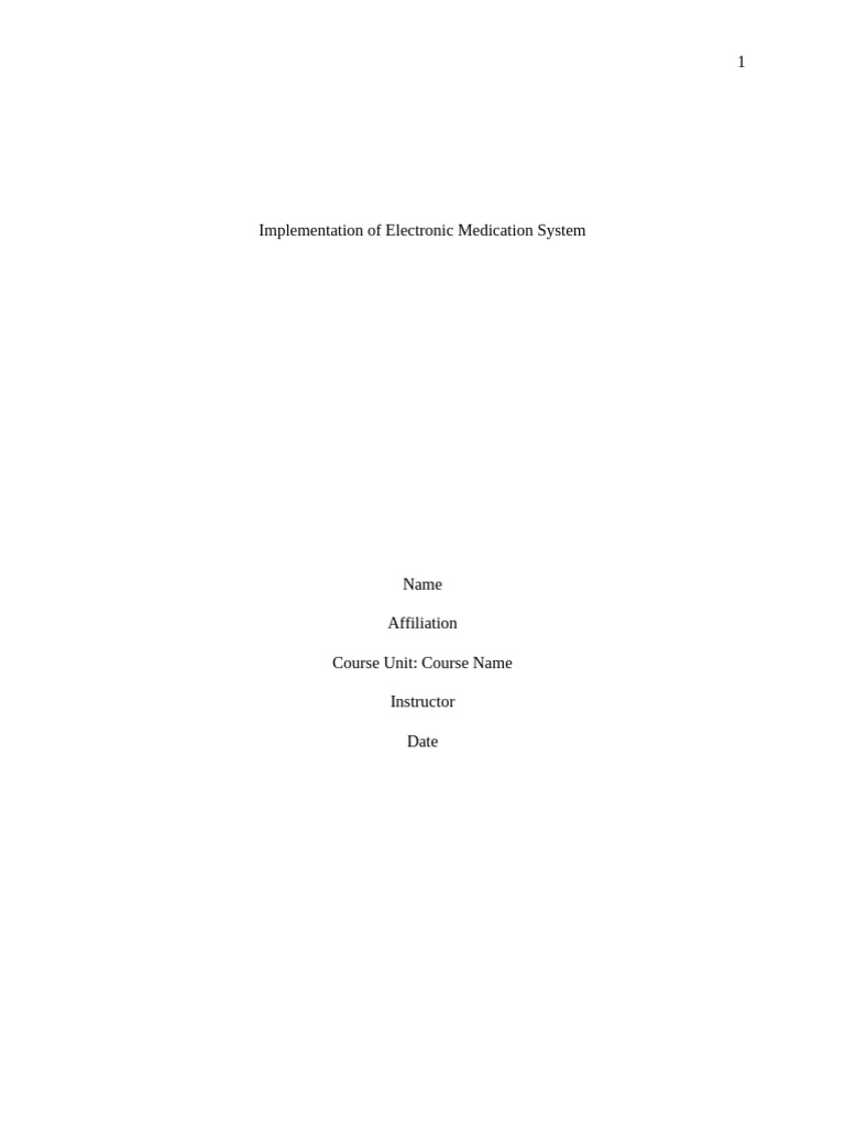EMMS Implementation Project Plan | PDF | Medical Prescription | Patient ...