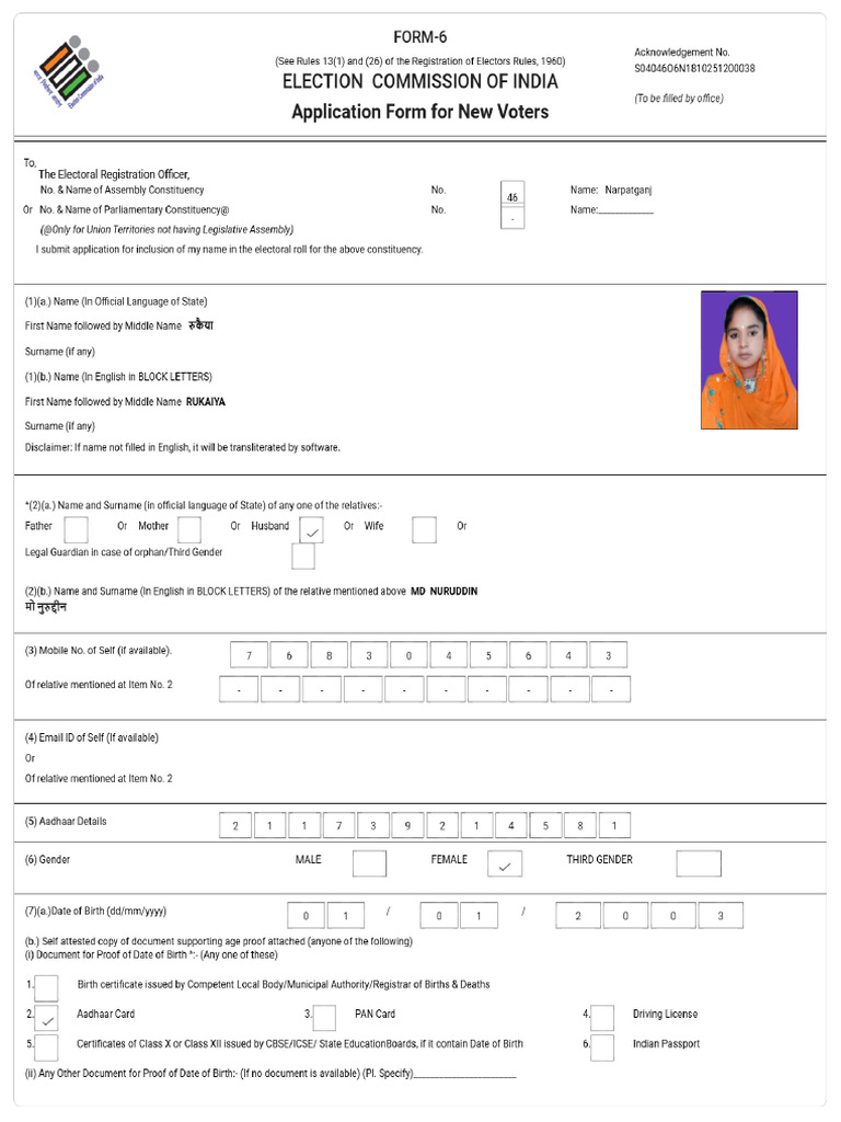 Signed S04 Form 46 S04046O6N1810251200038 Form6S040 | PDF