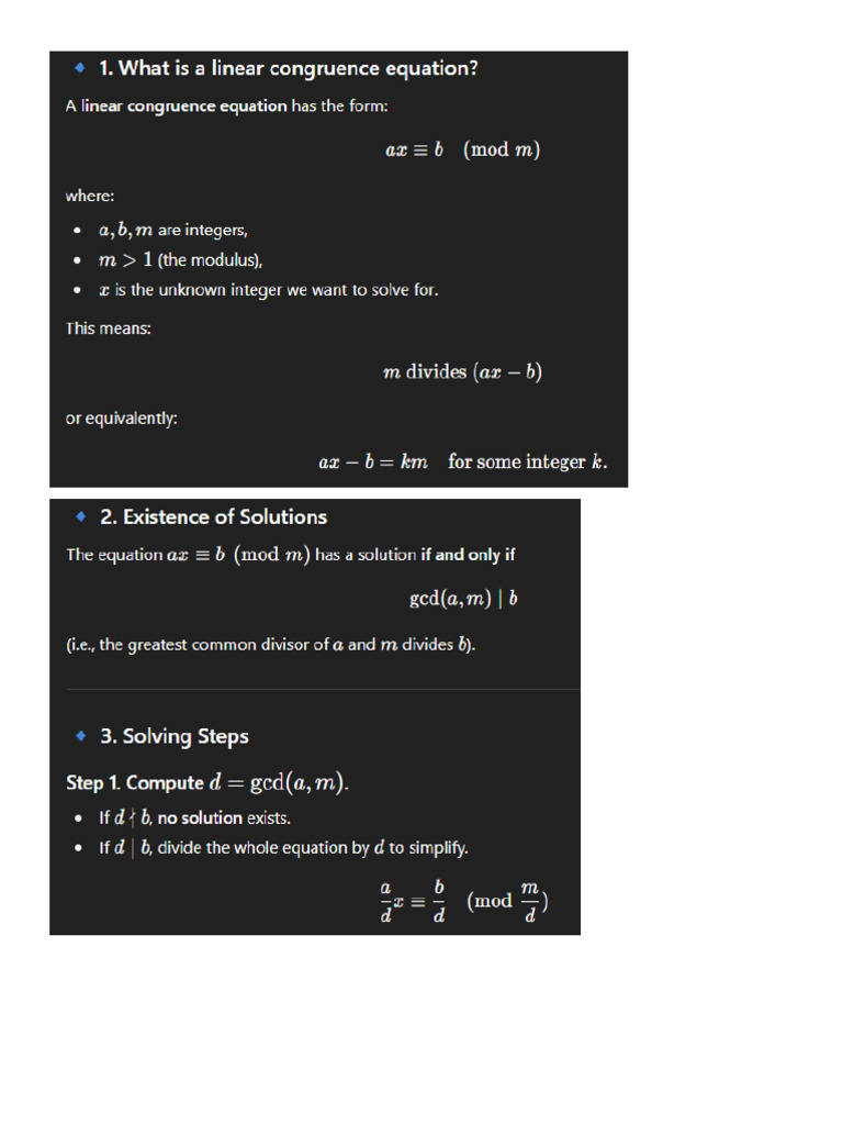 Linear Congruence | PDF