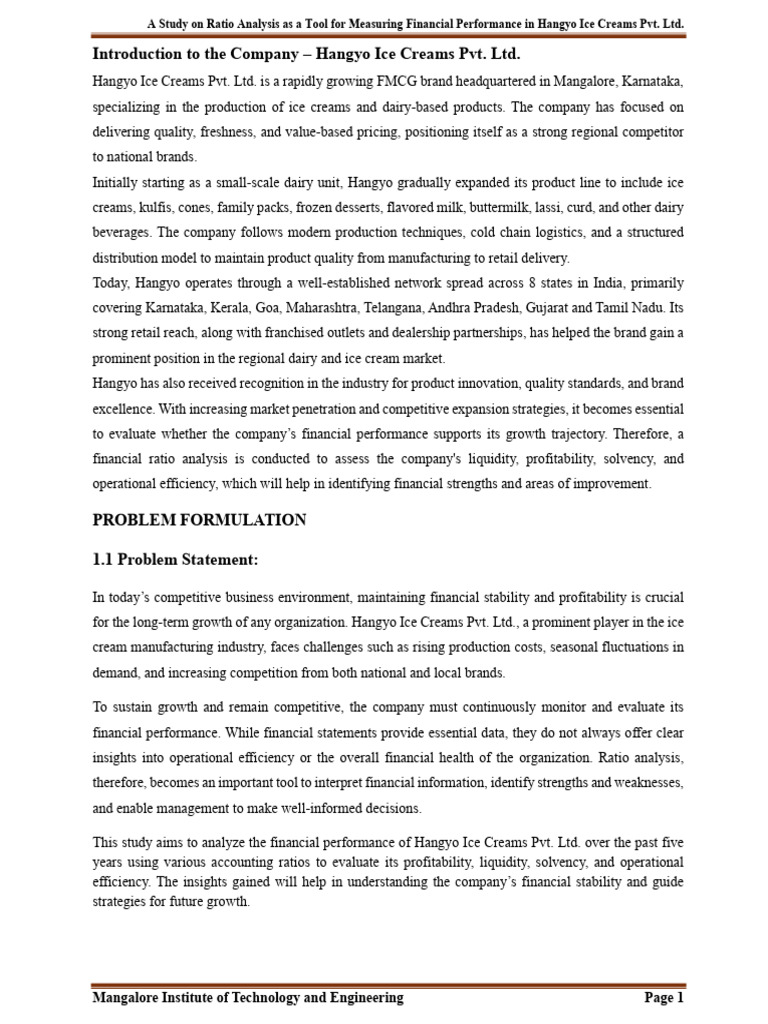 Phase 1 Report | PDF | Financial Ratio | Hypothesis