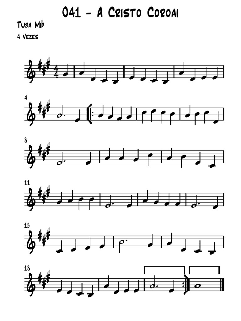 Partition de Tuba Mib - A Cristo Coroai | PDF