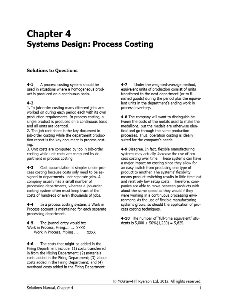 Chapter 4 Solutions | PDF