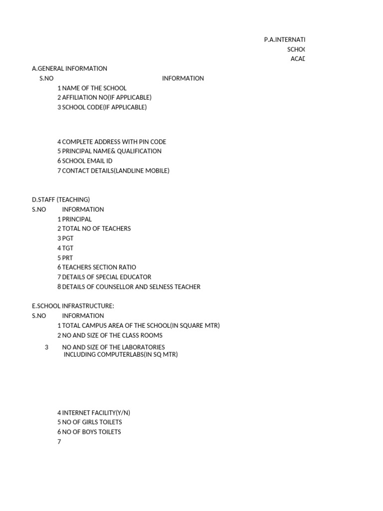 School Information | PDF