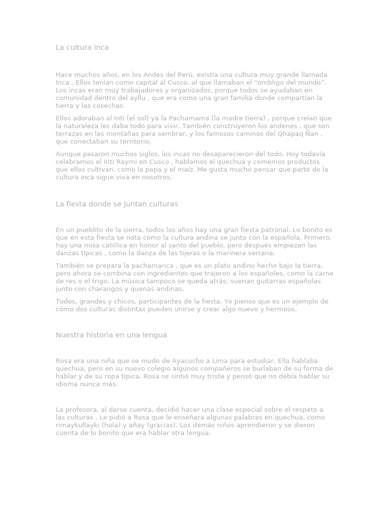 La Cultura Inca | PDF | Imperio Inca