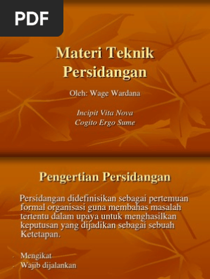 Materi Teknik Persidangan