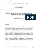 As Crises do Capital no Seculo XX o novo cenário das relações de forças entre capital e trabalho