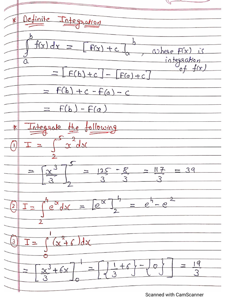Definite Integration | PDF
