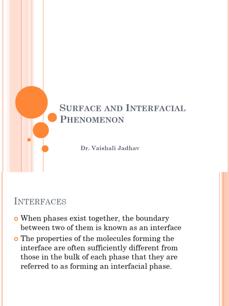 Surface and Interfacial Phenomenon - July 2024 | PDF | Surfactant ...