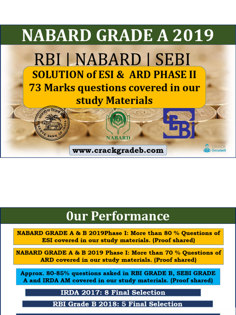 Nabard Grade A Esi - Ard Phase II 2019 | PDF | Agriculture | Cattle