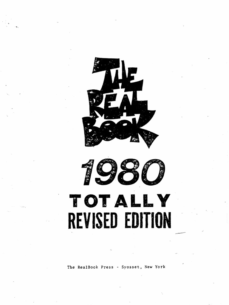 Real Book 1 1980 Edition C. Concert 552 Pages | PDF