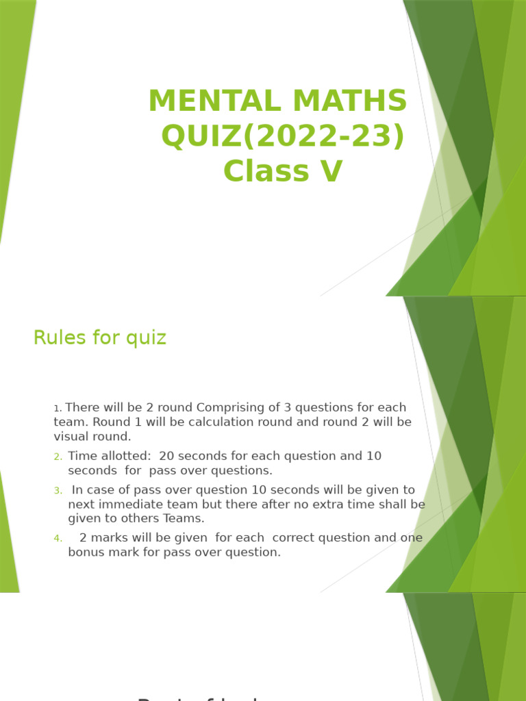 MMQ Class 5 | PDF | Mathematics | Length