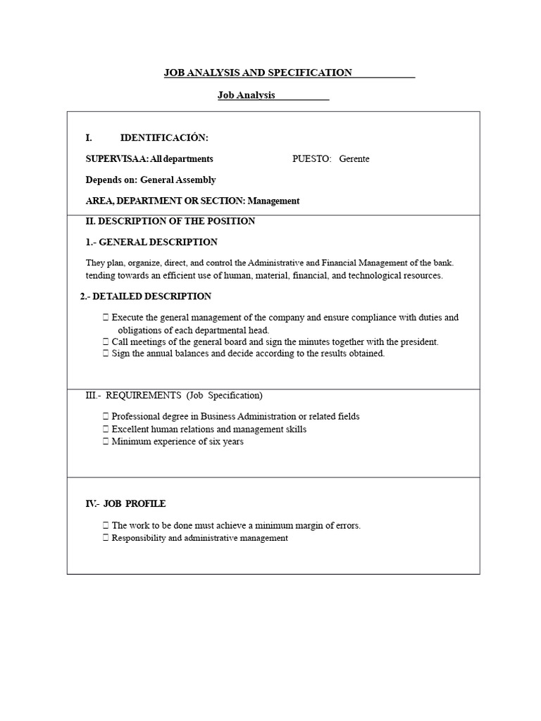 Job Descriptions | PDF | Banks | Specification (Technical Standard)