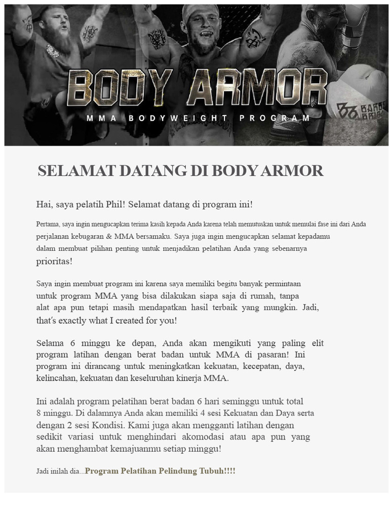 Program Latihan MMA 6 Minggu di Rumah | PDF