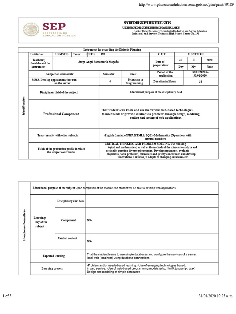 Sequence MOD III SUB III P1 | PDF | Php | Databases