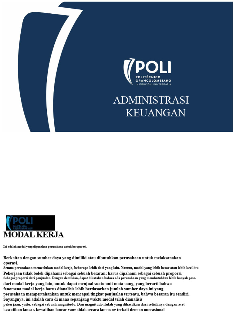 Analisis Modal Kerja dan Efisiensi Perusahaan | PDF