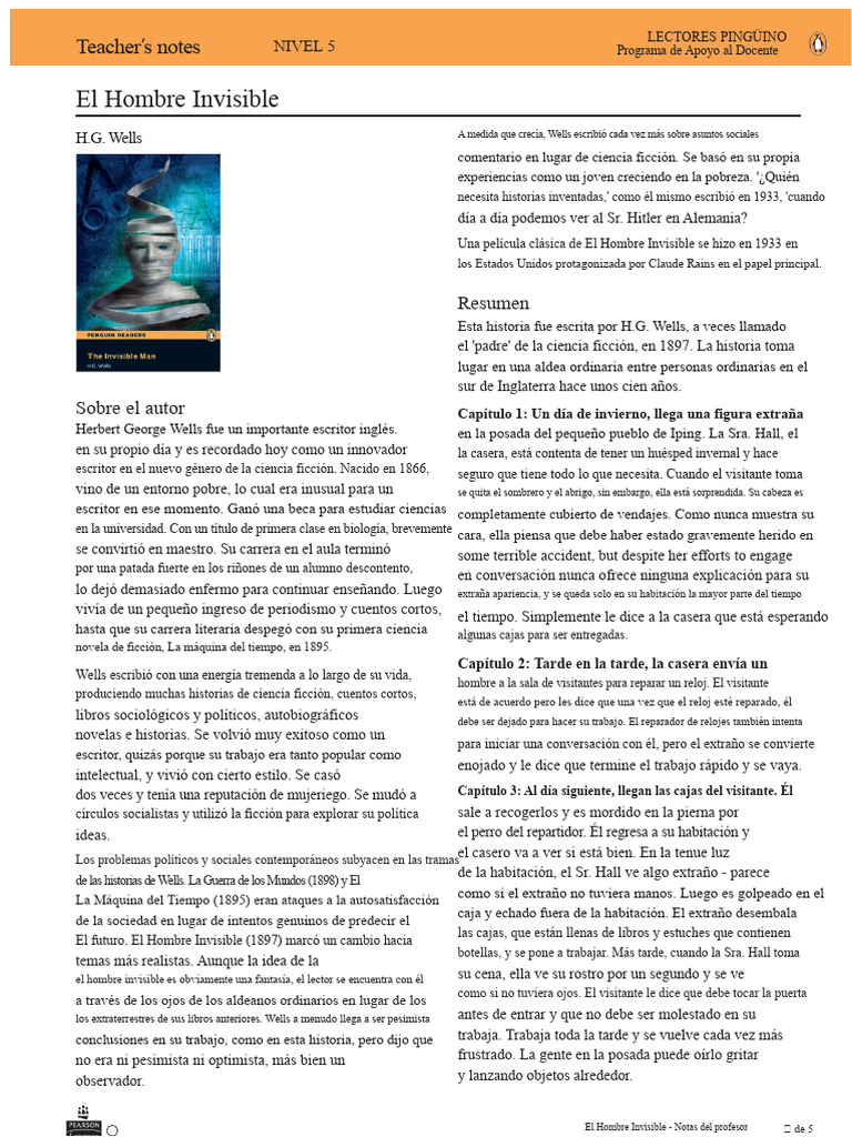 El Hombre Invisible | PDF | El hombre invisible | HG Wells