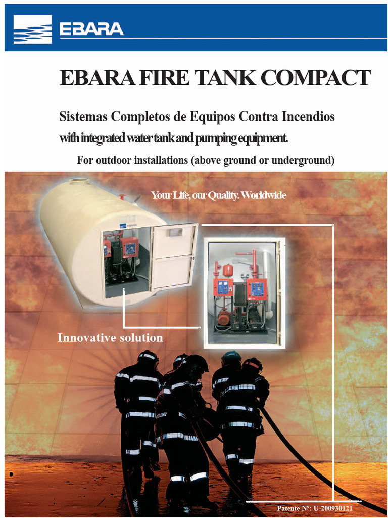 EBARA Compact Fire Tank Systems | PDF | Diesel Engine | Firefighting