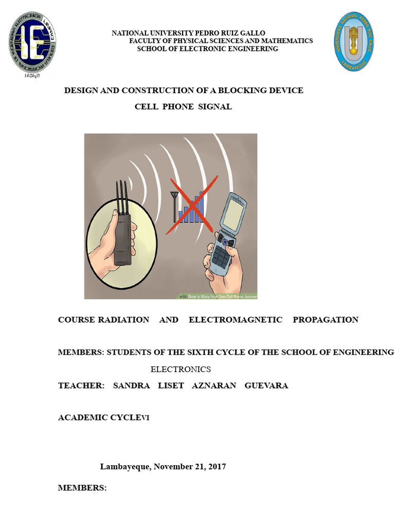 Design of Mobile Signal Blocking Device | PDF | Cellular Network ...