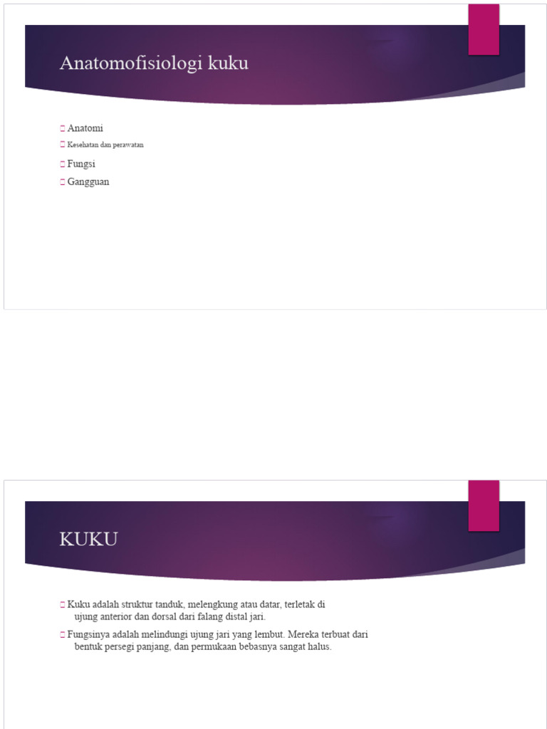 Struktur dan Fungsi Kuku Manusia | PDF