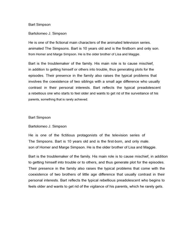 Bart Simpson | PDF