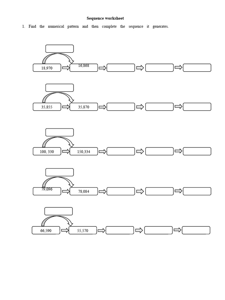 Sequence Worksheet | PDF