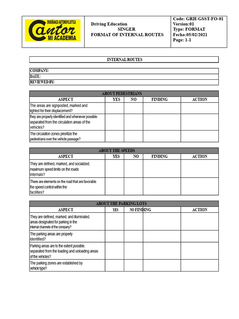 Internal Routes Format | PDF