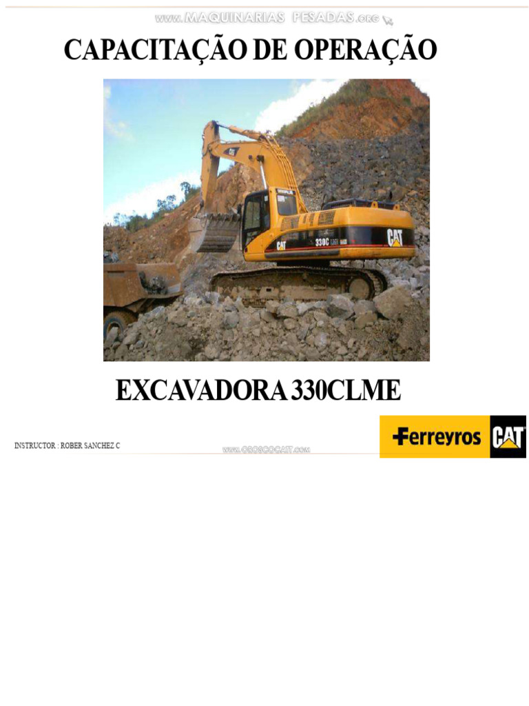 curso-capacitação-operação-escavadora-hidráulica-330clme-caterpillar