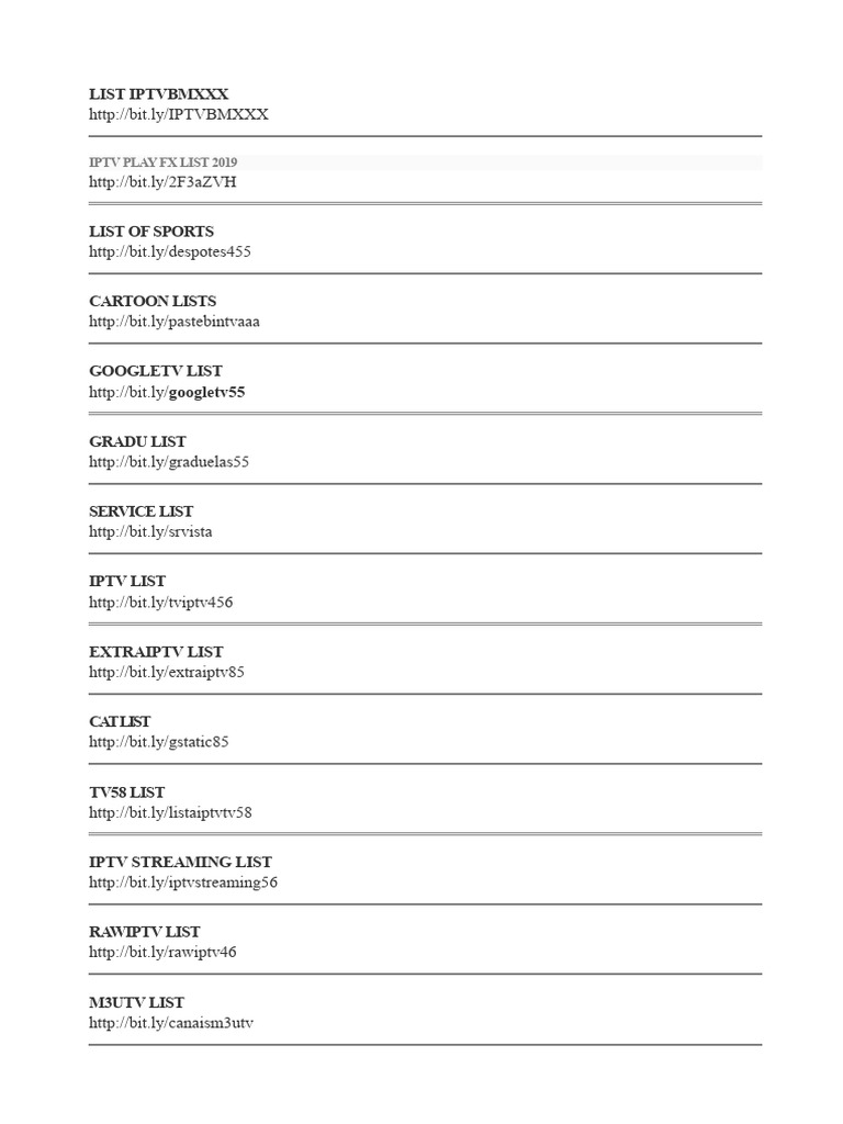 IPTV List | PDF