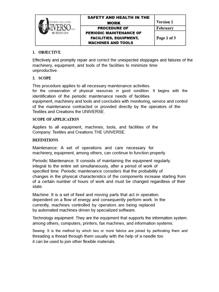 Periodic Maintenance Procedures Guide | PDF | Systems Engineering ...
