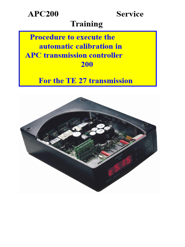 APC200 Calibration Training Guide | PDF