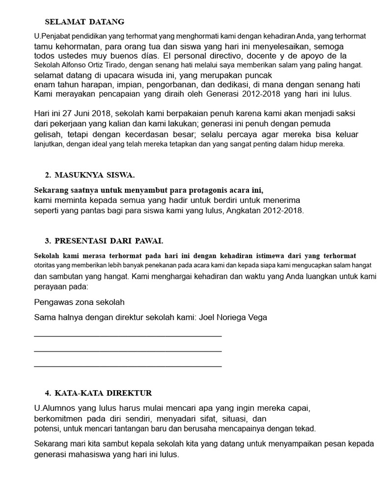 Upacara Wisuda Generasi 2012-2018 | PDF
