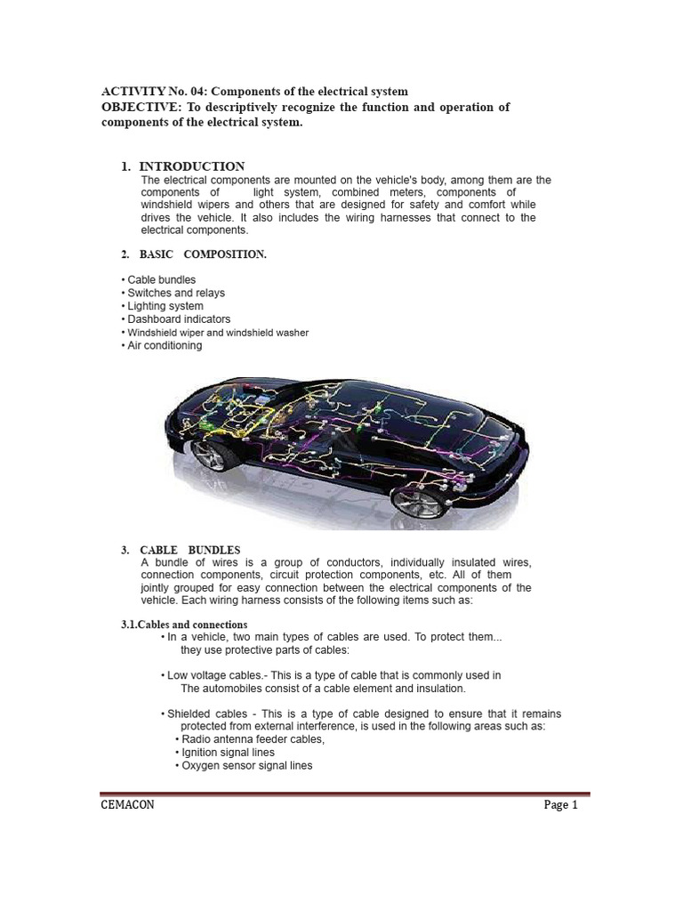 Electrical System Components Overview | PDF | Electrical Connector ...